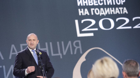 Президентът Румен Радев на церемонията ва връчване на наградите 