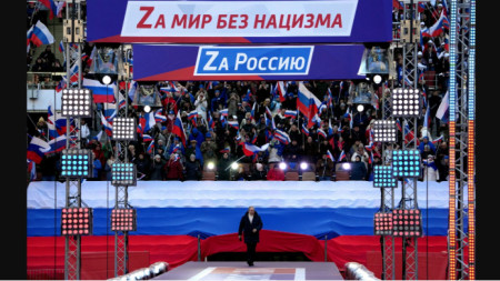 Руската държавна телевизия внезапно спря излъчването на реч на президента