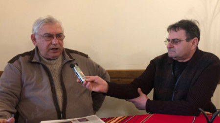 Петко Матеев и кореспондентът на БНР Евтим Петков
