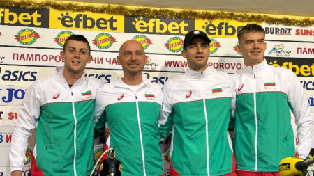 Отборът на България (от ляво - на дясно): Лазаров, Димов, Донски и Нестеров.