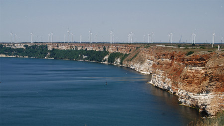 Wing energy turbines at Bulgaria's Kaliakra