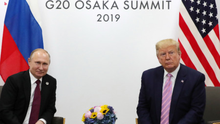 Владимир Путин и Доналд Тръмп на срещата на Г-20 в Осака през юни.