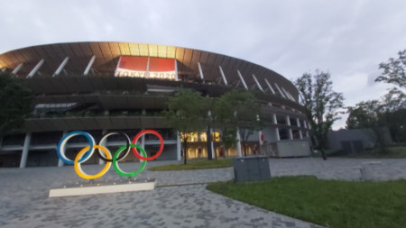 Олемпийският стадион в Токио, където са състезанията по лека атлетика