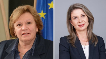 На балотаж за кмет на Ловеч са кандидатът на ГЕРБ Корнелия Маринова (вляво) и Радина Банкова – БСП.