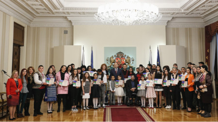 President Rumen Radev and Vice President Iliana Iotova met with the winners of the 