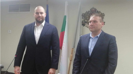 Д-р Иван Малкодански - председател на Общинския съвет, и д-р Валентин Христов - кмет на Плевен