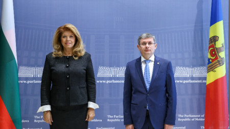 VP Iliana Iotova with Igor Grosu, during her visit to Chisinau, 31 October, 2023.