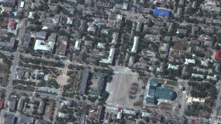 Сателитна снимка на Северодонецк от 6 юни 2022