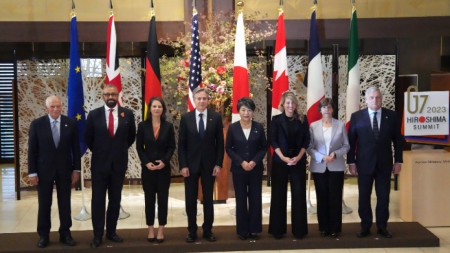 Външните министри на Г-7 на среща в Токио, 8 ноември 2023 г.