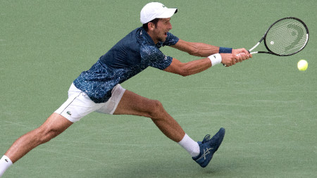 Новак Джокович игра 4 сета в първия кръг на US Open