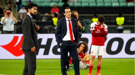 Разочарование за Унай Емери и футболистите му след края на мача.