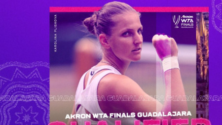 Чешката тенисистка Каролина Плишкова се класира за заключителния турнир на
