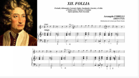 Арканджело Корели и партитура на неговата Фолиа