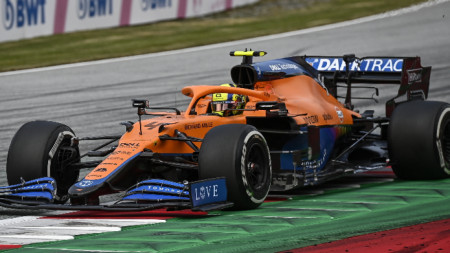 Пилотът на Макларън Ландо Норис финишира трети за голямата награда на Австрия във Формула 1