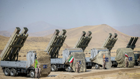 Ирански военни части в гранична зона между Иран, Армения и Азербайджан, октомври 2022 г.