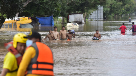 Наводнения град Сан Мануел, Хондурас, 7 ноември 2020 г.