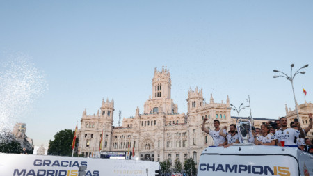 Реал Мадрид отпразнува титлата си в Шампионската лига