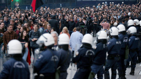 Студенстките шествия в Гърция на 17-и ноември са винаги мащабни