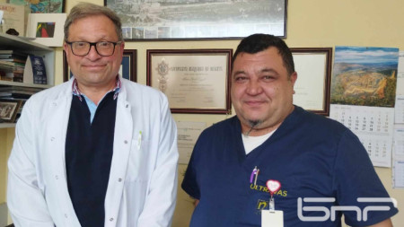 Проф. Д-р Асен Гудев и д-р Димитър Марков (от ляво на дясно)