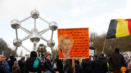 На протеста в Брюксел -  30 януари 2022 г.