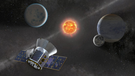 Космическият телескоп TESS, с помощта на който е открита екзопланетната система