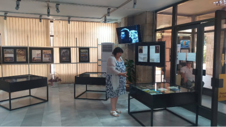 Кристияна Димчева на откриването на изложбата