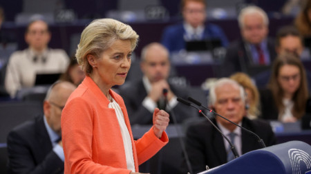 Председателката на ЕК Урсула фон дер Лайен в Европейския парламент - 5 октомври 2022