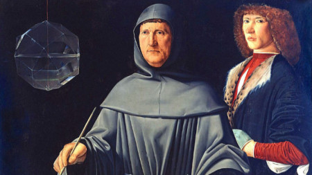 Портрет на Пачоли с негов ученик, приписван на Якопо де Барбари