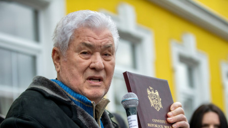 Бившият президент на Молдова Владимир Воронин ва антиправителствен протест в столицата Кишенев - 6 март 2023