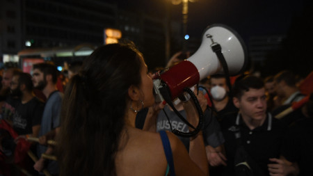Студентски протест в Атина, 14 септември 2022 г.
