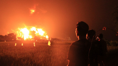 Пожарът в Балонган, Западна Ява.