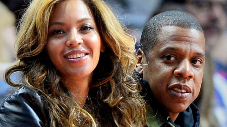 Jay-Z със съпругата си Бионсе
