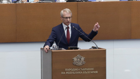 PM Nikolay Denkov in parliament, 12 October, 2023