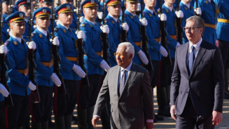 Антониу Коща и Александър Вучич в Белград, 13 май 2025 г.