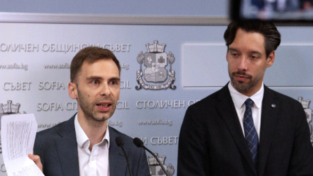 Андрей Зографски и председателят на групата на „Спаси София” в СОС Борис Бонев