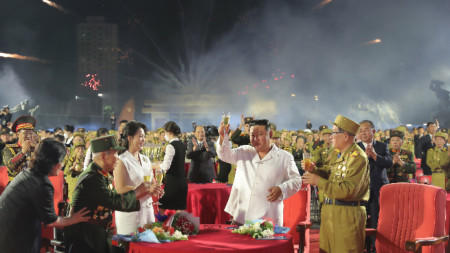 Ким Чен-ун на събитие по повод края на войната, Пхенян, 27 юли 2022 г.
