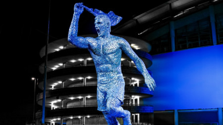Манчестър Сити откри статуя на бившия си аржентински голмайстор Серхио