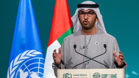Министърът на индустрията на ОАЕ и ръководител на климатичната конференция Султан Ахмед ал Джабер.