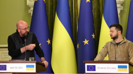 Председателят на Европейския съвет Шарл Мишел се срещна с украинския