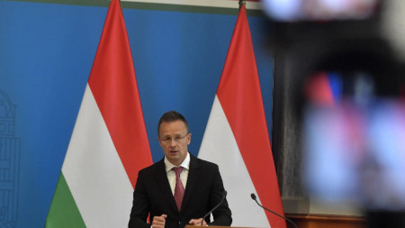 Унгарският министър на външните работи и търговията Петер Сиярто.
