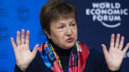 Kристалина Георгиева представя последните прогнози на МВФ на Световния икономически форум в Давос
