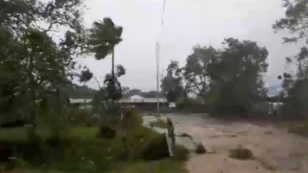 Кадър от видео, заснето на Вануату и публикувано в социалните мрежи.