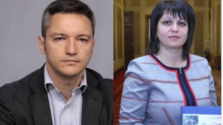 Зам.-председателят на БСП Кристиян Вигенин и кандидатът за депутат Веска Ненчева 
