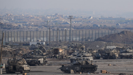Израелски танкове край границата с Ивицата Газа, 29 октомври 2025 г.