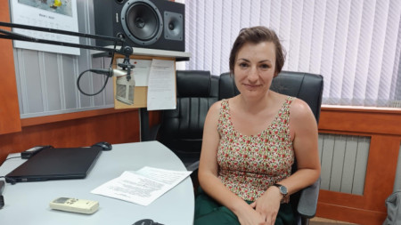 Силвия Теохарова в студиото на Радио Стара Загора