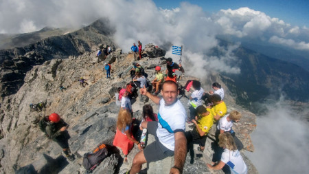 Селфи от Митикас (2917 m)-  най-високият връх на планината Олимп в Гърция и втори по височина връх на Балканския полуостров след Мусала, България.