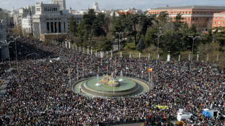 Протестът в Мадрид, 12 февруари 2023 г.