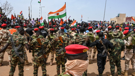 Военни в столицата на Нигер Ниамей.