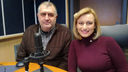 Йорданка Бекирска и Чавдар Георгиев в студиото на 