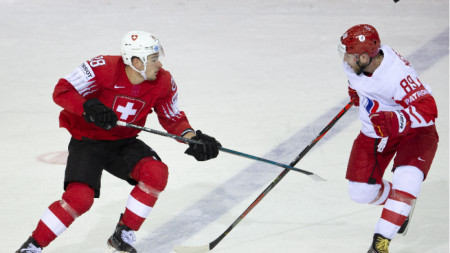 Контролната среща между националните отбори по хокей на лед на